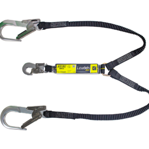 Irudek ABE-FLEX 383 180 Elastik Webbing Şok Emicili Çift Kollu Lanyard -Alu.60mm