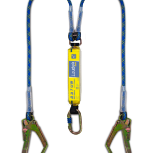 Irudek ASTUN 363/180cm Şok Emicili Çift Kollu Lanyard -Çelik 55mm Kancalı
