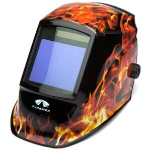 Pyramex Autodarkening welding helmet-manual 98x87mm-flame Kaynak Başlığı EWHAM3030FL