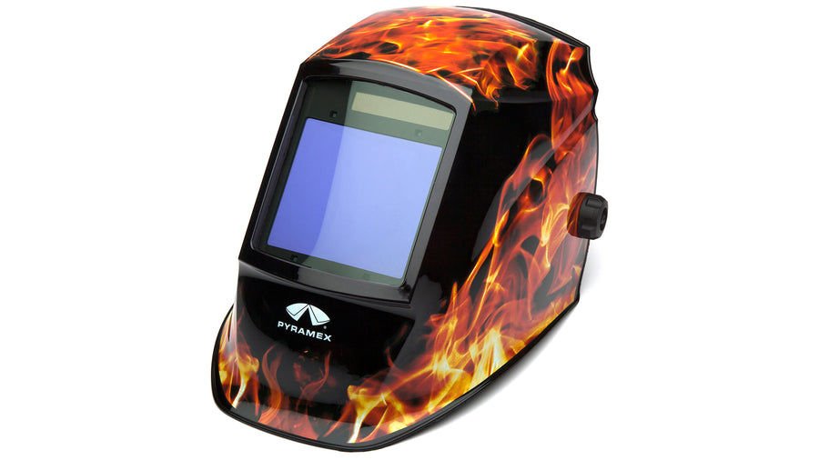 Pyramex Autodarkening welding helmet-manual 98x87mm-flame Kaynak Başlığı EWHAM3030FL