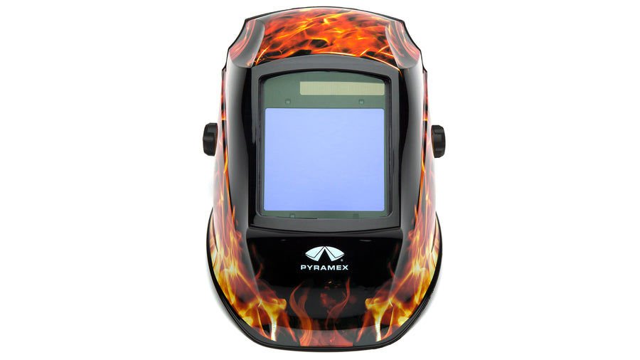 Pyramex Autodarkening welding helmet-manual 98x87mm-flame Kaynak Başlığı EWHAM3030FL