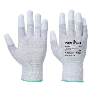 Portwest A198 - Antistatik PU Parmak Ucu Kaplı Hassas Eldiven EN 388 114XX - EN 16350:2014 /R - IEC 61340-5-1 -- EN ISO 21420: 2020 Beceri 5