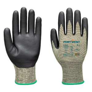 Portwest A784 - Arc Flash Grip 13E Seviye 3 Eldiven Yeşil/Siyah  ASTM F2675/F2675M-23 Sınıf 2 12 cal/cm2 EN 407: 2020 4131XX  EN ISO 21420: 2020 Beceri 5 EN 388 : 2016 + A1: 2018 PUNCTURE Level 3X43C