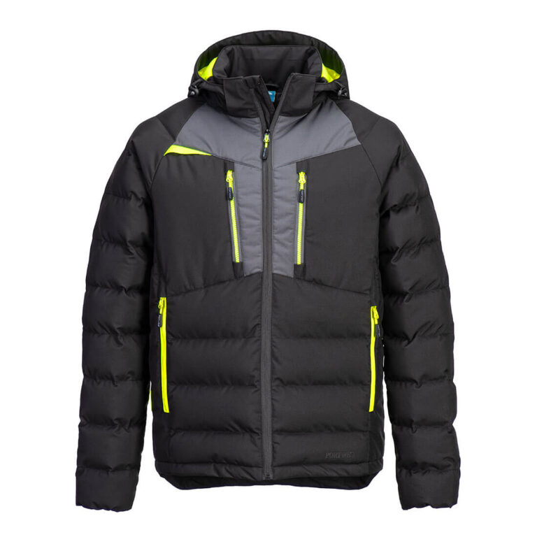 Portwest DX468 - DX4 Dolgulu Şişme Ceket Siyah Texpel™ Splash Eco kumaş