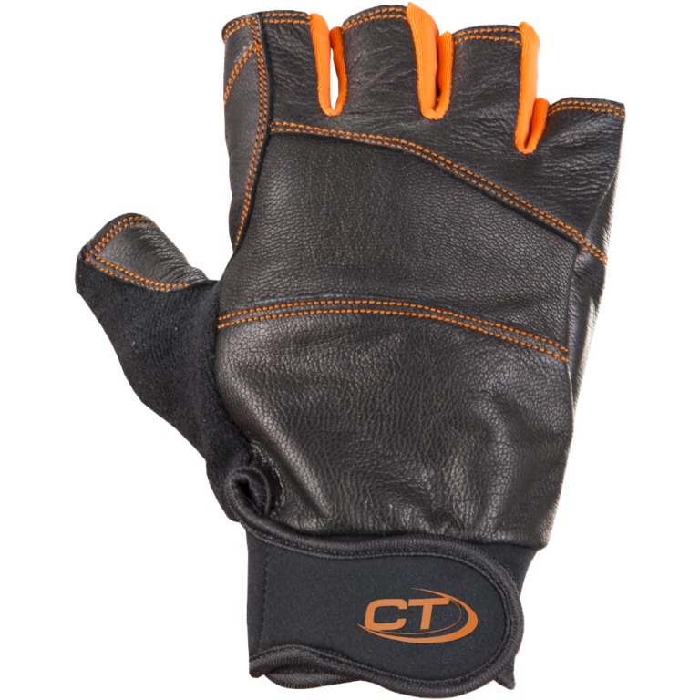 CT PROGRIP FERRATA Half finger leather Gloves for belay .