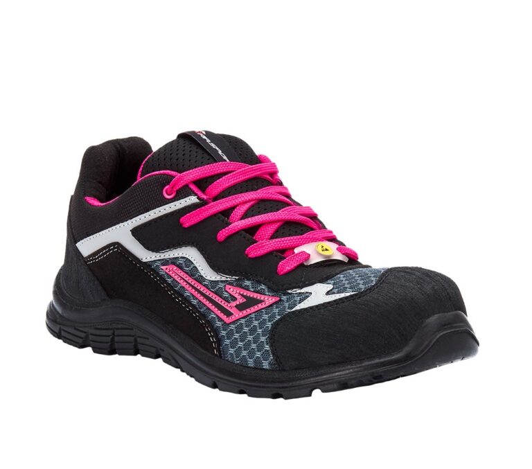 GarSport G1 PRO LOW E1 S1PS ESD / Woman Siyah/Fuşya Bayan Ayakkabı