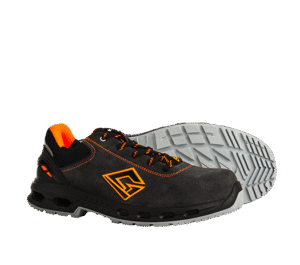 Garsport HEXA-G15 LOW S1PS FO SR ESD Süet Deri Gri/Turuncu İş Ayakkabısı