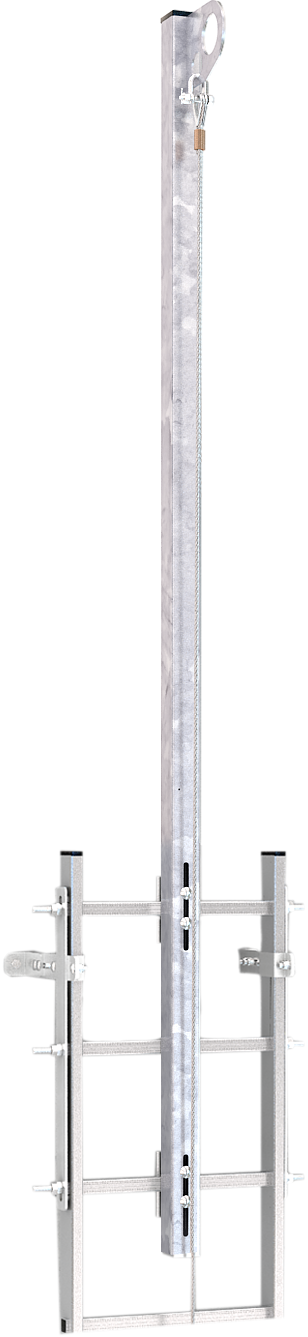 SKYLOTEC CLAW LINE TOP POST ALUMINUM LADDER Üst Uzatma Braketi Galvanizli Çelik Aluminyum Merdiven Montajına uygun