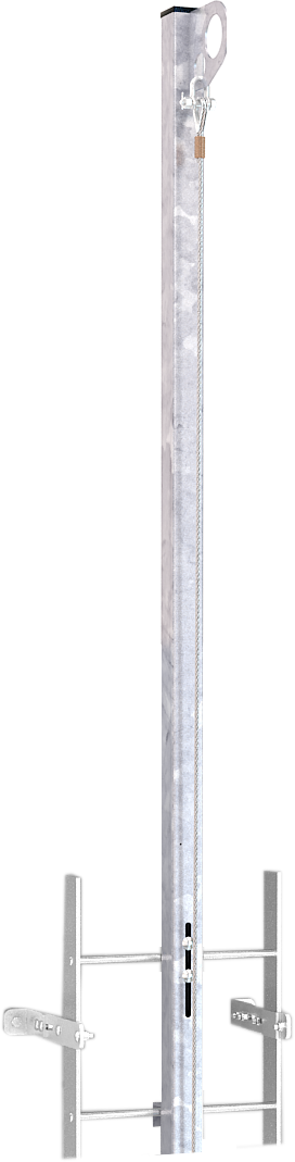 SKYLOTEC CLAW LINE TOP POST STEEL LADDER Üst Uzatma Braketi Galvanizli Çelik, Çelik Merdiven Montajına uygun
