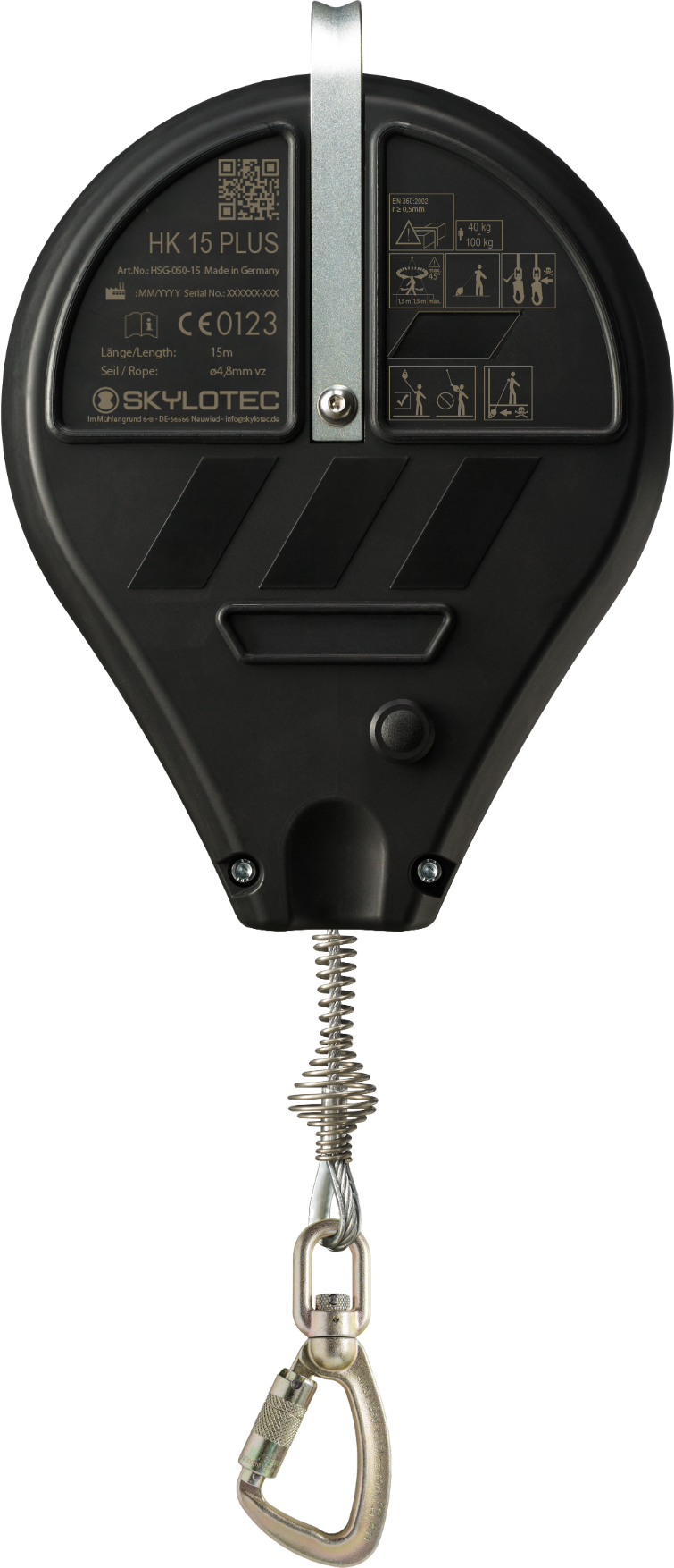 Skylotec 15m. Çelik Halatlı Geri Sarımlı Düşüş Durdurucu (HSG-050-15) Skylotec 15m. Çelik Halatlı Geri Sarımlı Düşüş Durdurucu (HSG-050-15)