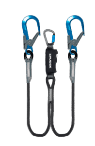 Irudek ARIMA 115cm Statik Halatlı Compact Şok Emicili Çift Kollu Lanyard -Alu.60mm