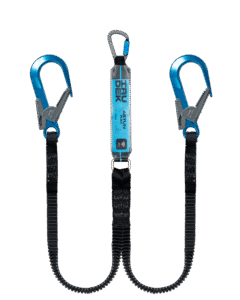 Irudek ASTUN FLEX Y 180HSA (383) Elastik Webbing Şok Emicili Çift Kollu Lanyard -Alu.60mm