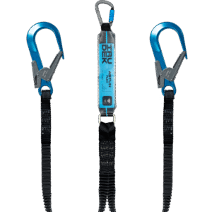 Irudek ASTUN FLEX Y 180HSA (383) Elastik Webbing Şok Emicili Çift Kollu Lanyard -Alu.60mm