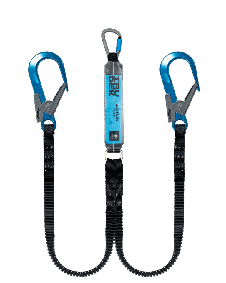 Irudek ASTUN FLEX Y 180HSA (383) Elastik Webbing Şok Emicili Çift Kollu Lanyard -Alu.60mm