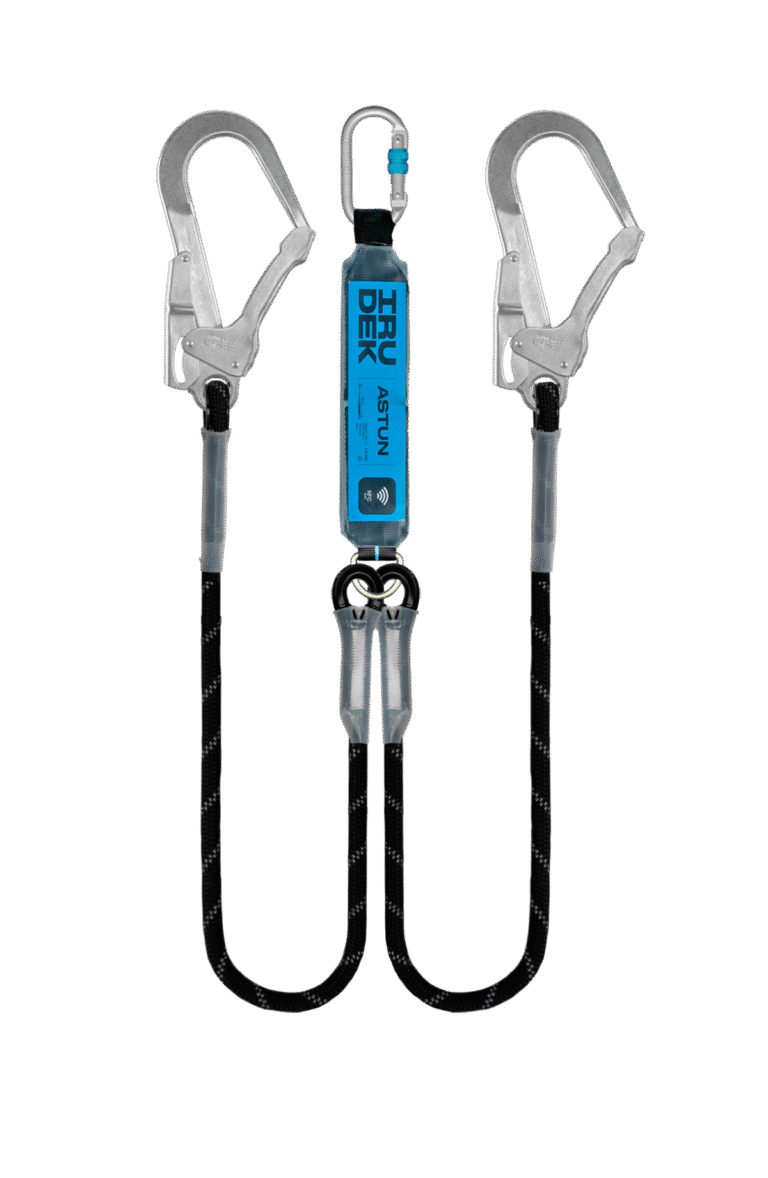 Irudek 363/140cm Şok Emicili Çift Kollu Lanyard -Çelik 55mm Kancalı